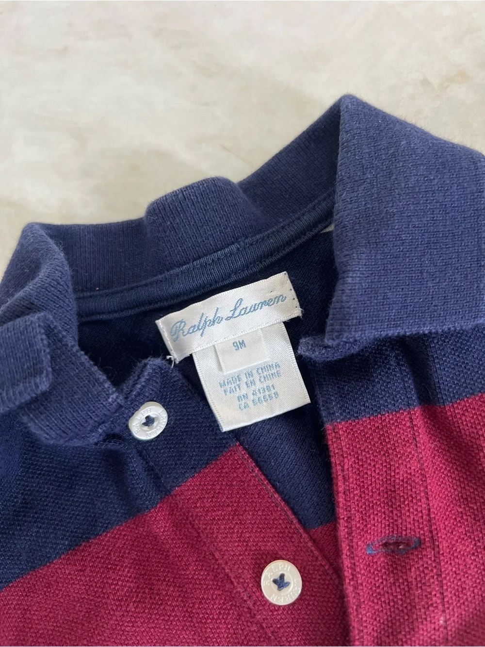 Ralph Lauren Multicolor Colorblock Rugby Striped Coverall One Piece Size 9 Mnth